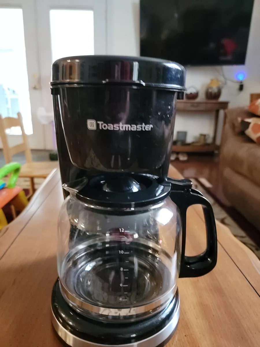 TOASTMASTER~12 Cup Pause & Serve~Cord Storage~Black Coffee Maker