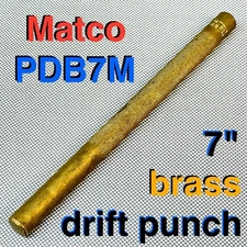 Matco Tools USA - PDB7M - 1/2" x 7" Brass Drift Punch - Nice! - FREE SHIPPING