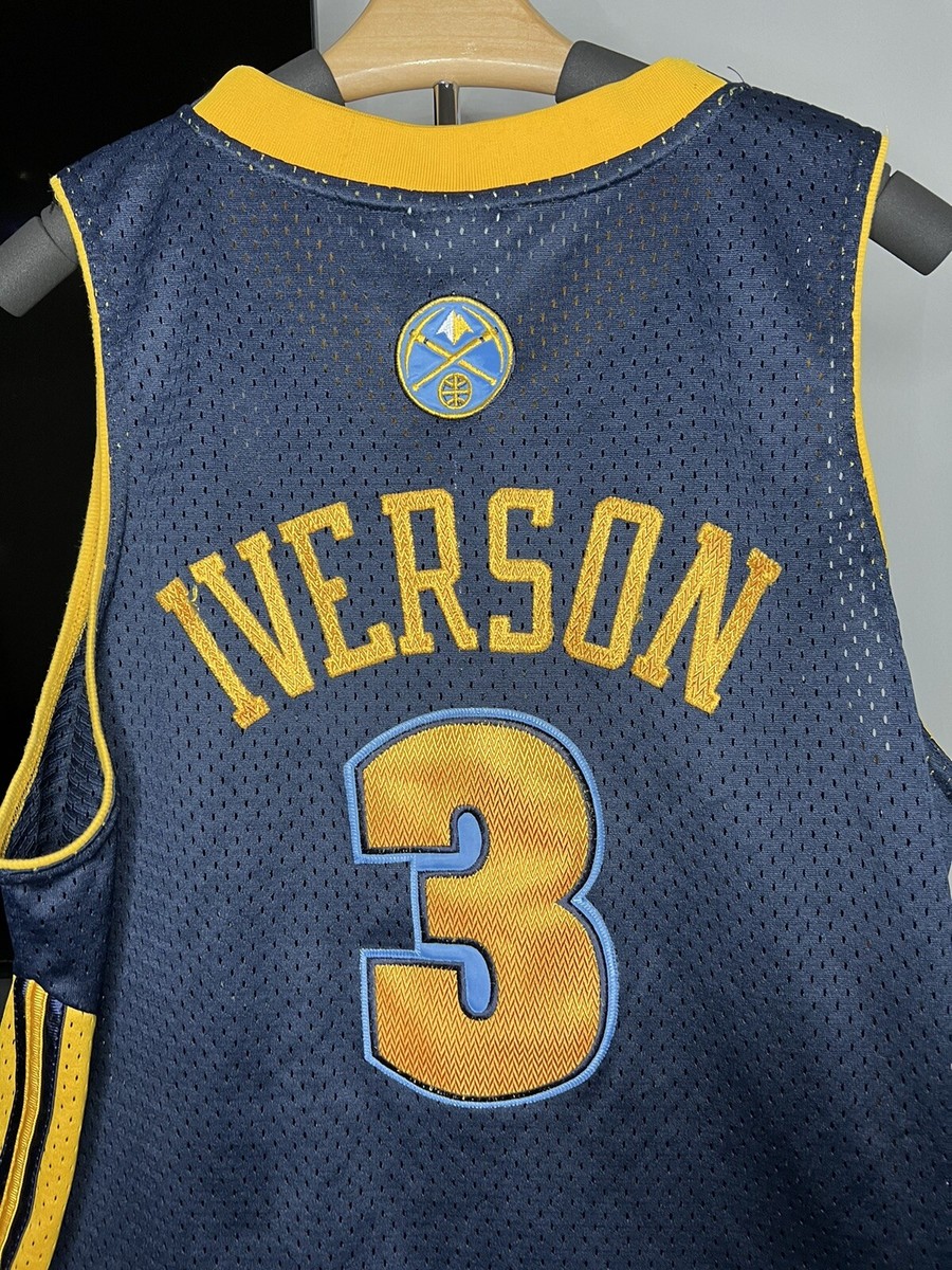 Allen Iverson Denver Nuggets Adidas NBA Authentics Swingman Jersey