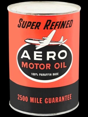 Super Refined Aero Motor Oil NEW METAL SIGN: 9 x 12'' - Free Ship.