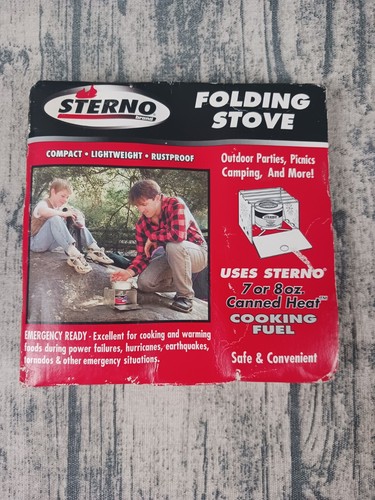 Réchaud De Camping Pliant Sterno - Vintage - Aluminium/acier - 2 Qt - Neuf
