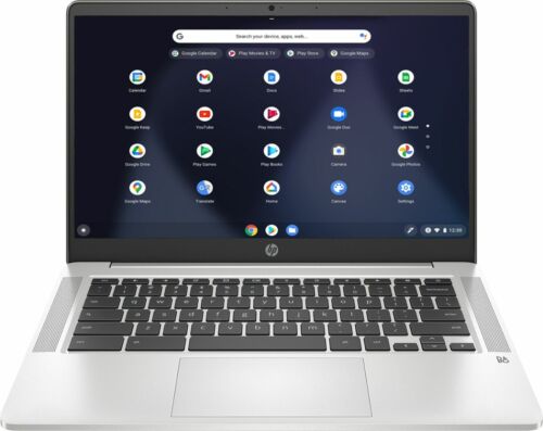 NEW HP 14" Chromebook Intel Celeron 4GB Memory 32GB eMMC Natural Silver - Picture 1 of 7