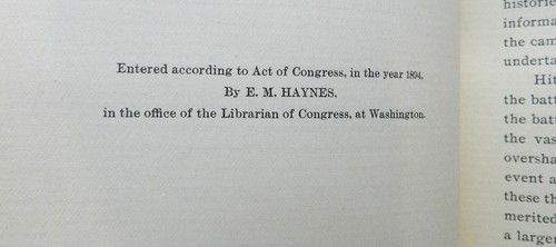 1894, A History of the Tenth Regiment, Vt. Vols with .. EM Haynes, HB 2 MAPS, VG - Picture 7 of 13