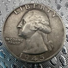 1945 P Washington Quarter 90% Silver Coin -  USE PHOTOS TO GRADE THIS NICE COIN