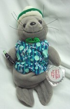 Coca-Cola COKE CUTE SEAL W/ VEST  HAT 9" Bean Bag Stuffed Animal Toy 1999 NEW