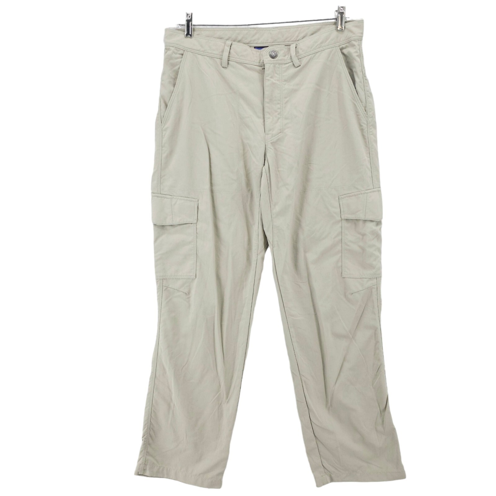 PATAGONIA Men's Roving Pants Beige Outdoor Hiking Cargo Pockets 100% Nylon Sz 34