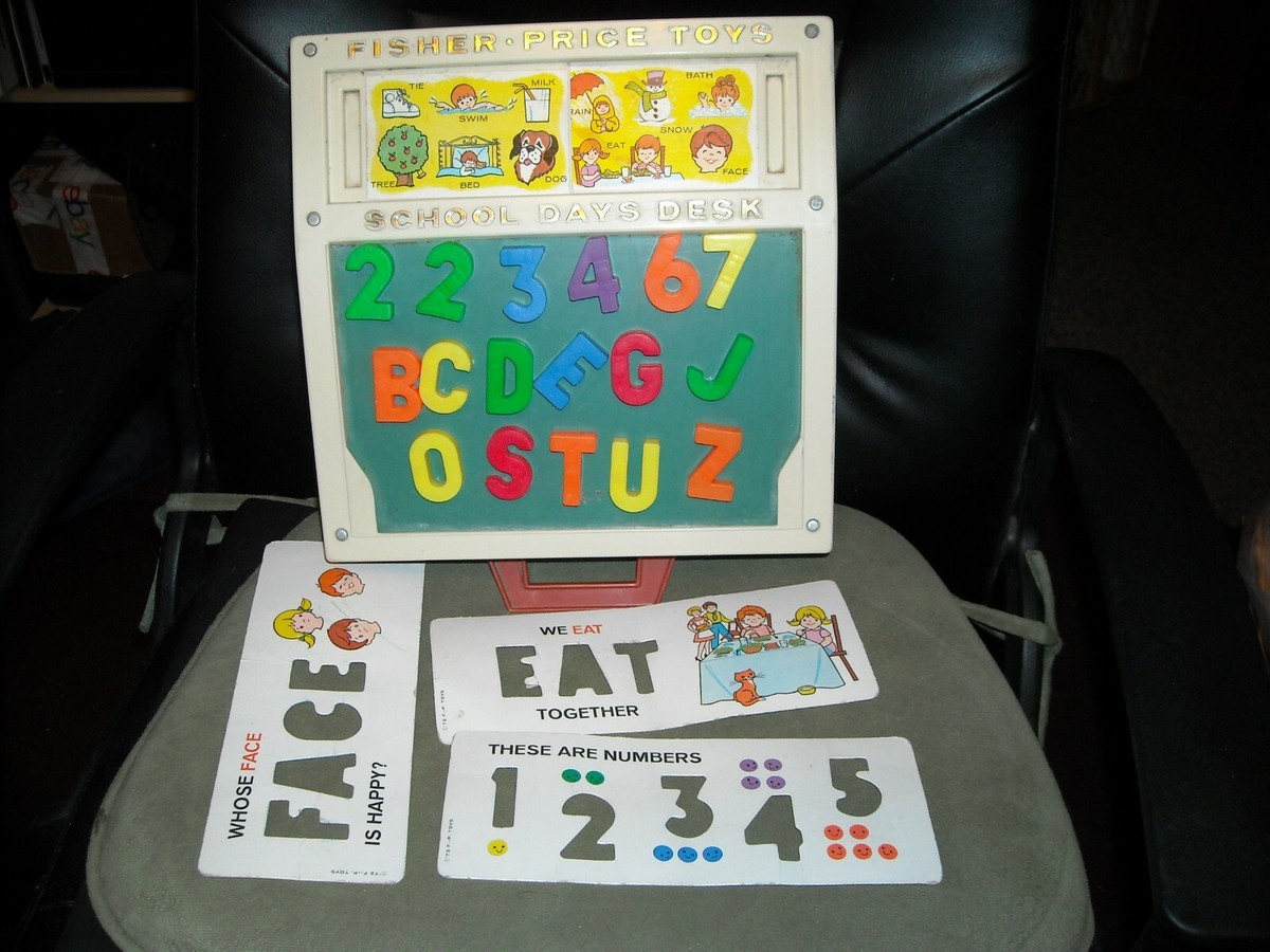 Vintage 1972 Fisher Price school days desk Magnetic Alphabet