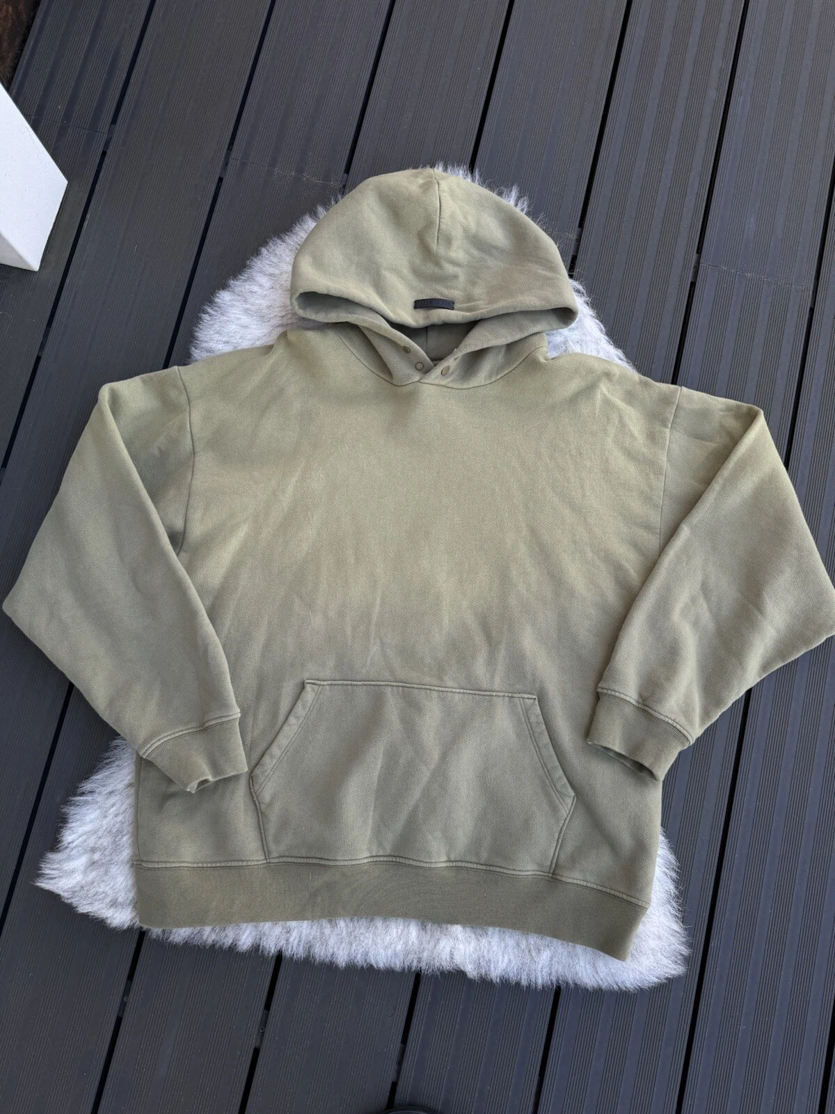 Felpa con cappuccio Fear of God FG7C 'Vintage Army' Verde Taglia Medium M Cappuccio Prezzo consigliato £600