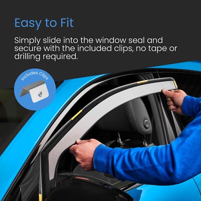 Deflettori Aria / Del Vento Heko Per AUDI A1  2012+  5 Porte 4 Pz Anteriori E Posteriori - Foto 7