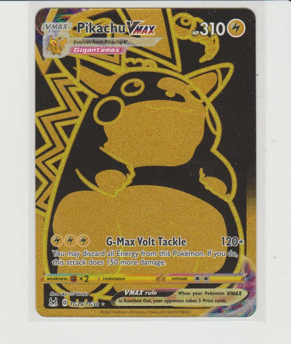 Gold Pokemon Cards Rare, Gold Pokemon Pikachu Card