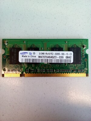 Samsung RAM DDR2 RAM PC2-5300S-555-12-C3 667MHz 2Rx16 SO-DIMM M470T6464QZ3-C3