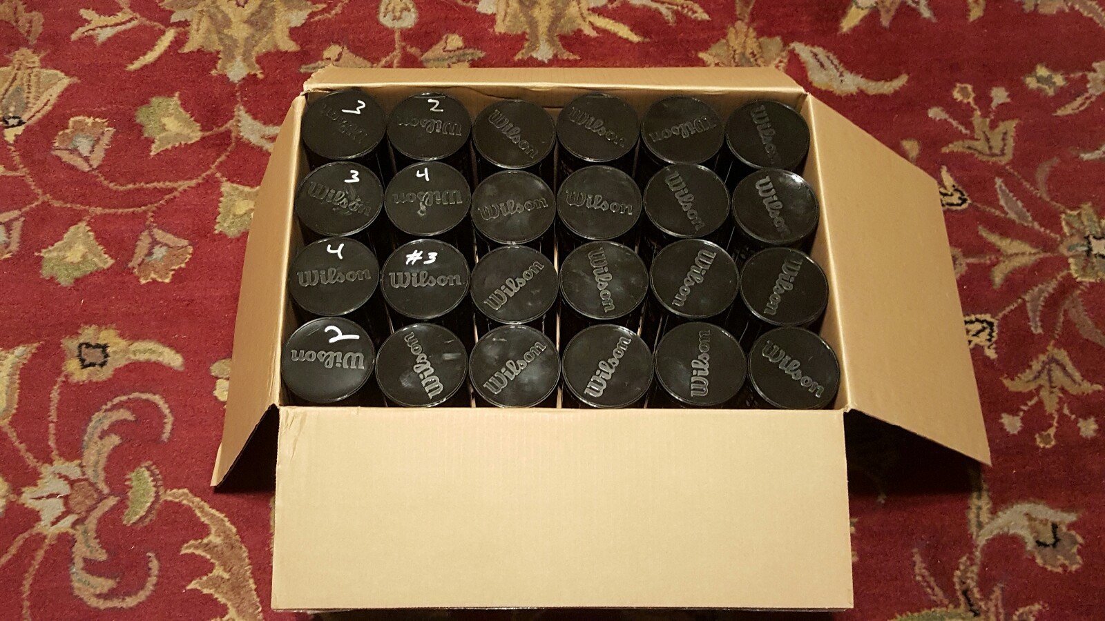 24 EMPTY TENNIS BALL CANS BLACK LIDS eBay