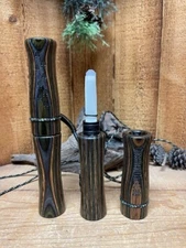 Laminated Green MT Camo - Hand-turned Custom Adjustable Deer Tube Grunt Call