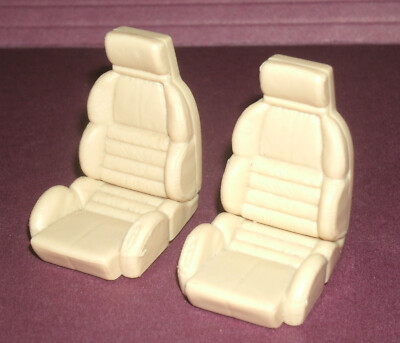 1/18 Scale 1990's Chevy C4 Corvette Front Bucket Seats (2) Maisto Model Parts