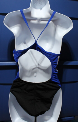 ADIDAS One Piece Swimsuit Blue Black #068307 Size 38