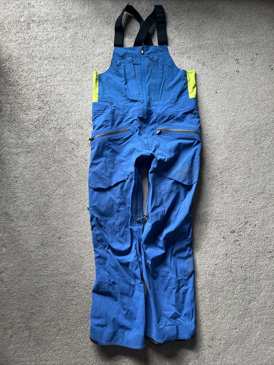 Burton AK Gore Tex Freebird Blue Yellow Snow Bib Pants Size Burton AK Gore Tex Freebird Blue Yellow Snow Bib Pants Size