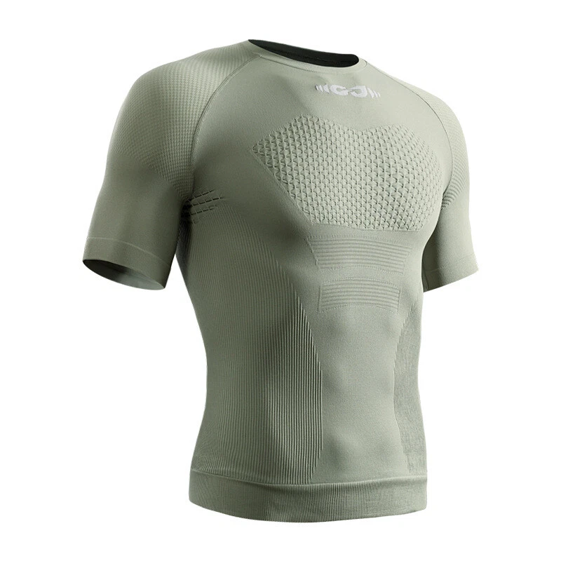 Men's Seamless Fitness T-Shirt for Outdoor Cycling Running Training Compression - Image 3 of 4