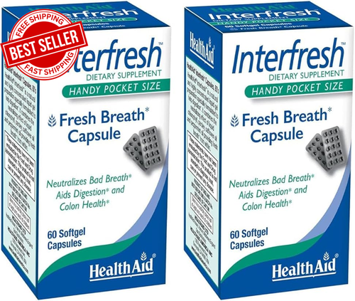 Interfresh 60 Capsules for Fresh Breath Digestive Aid Healthy Colon Gut - Picture 4 of 13
