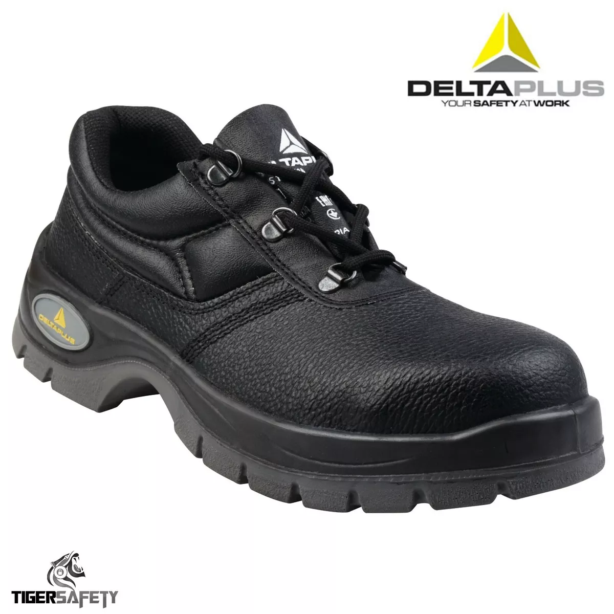 Delta Plus Jet 2 S1 Cuero Negro Hombre Puntera Seguridad Zapatos de eBay