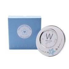 Wallace Silversmiths 'Baby Blue Star' 2.75" Round Photo Frame, New in Box