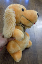 Vtg 1979 Dakin Dog Cocker Spaniel Plush Chain Collar  Metal Tag Crocker Bank