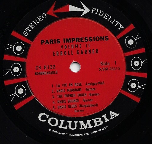 ERROLL GARNER paris impressions U.S. COLUMBIA LP_orig 1958 6 eye label STEREO - Picture 2 of 4