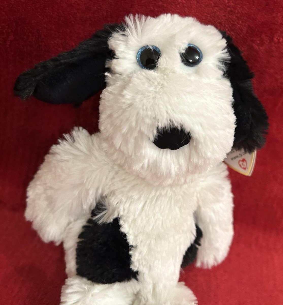 TY 67005 Muggy Plüschhund Schwarz/weiß 33 Cm - Kuscheliges Stofftier Für Kinder
