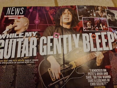 GERARD WAY RAY TORO MY CHEMICAL ROMANCE A4 POSTER KERRANG MAGAZINE UK 