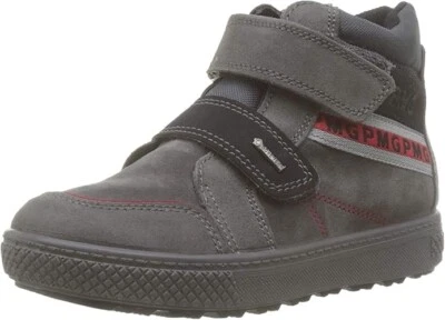 Sneakers alte scarponcini strappo PRIMIGI 4392411 grigio e nero fodera Gore Tex
