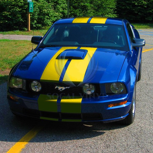 Satin Chrome Metallic Matte Racing Stripes Vinyl Wrap Rally Sticker 10/20 Long - Picture 4 of 22