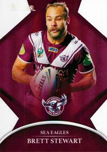 2016 MANLY SEA EAGLES NRL Card BRETT STEWART Parallel - 第 1/2 張圖片