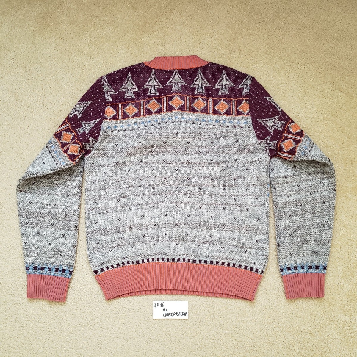 NWT KAPITAL 7G Knit Alaska Camp Piano Crew Neck Sweater Gray Size NWT KAPITAL 7G Knit Alaska Camp Piano Crew Neck Sweater Gray Size