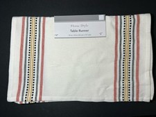 Runner da tavolo casale cotone country chic casetta casa mensola arredamento bianco