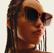 Quay Australia Ever After Coffee Doe Brown Sunglasses Statement Cat Eye