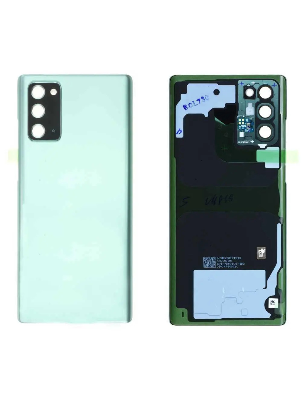 Face arrière Samsung Galaxy Note 20 5G en verre vert d'origine haute finition N980F