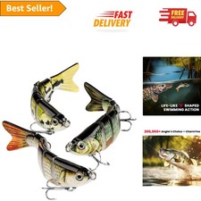 Ultimate Bass Fishing Lure Set - 3 Lifelike Multi-Jointed Swimbaits for Anglers