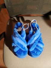 UGG Women's Fluff Sandals Size 10 Women Blue, New