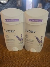 2x Ivory Gentle Deodorant Stick, Hint of Lavender, 2.4oz New Rare Discontinued
