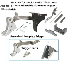 Assembled Silver Shoe Trigger LPK Lower Parts Kit Replacement Part Fits Glock 43
