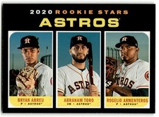 2020 Topps Heritage #102 Astros 2020 Rookie Stars Abreu / Toro / Armenteros
