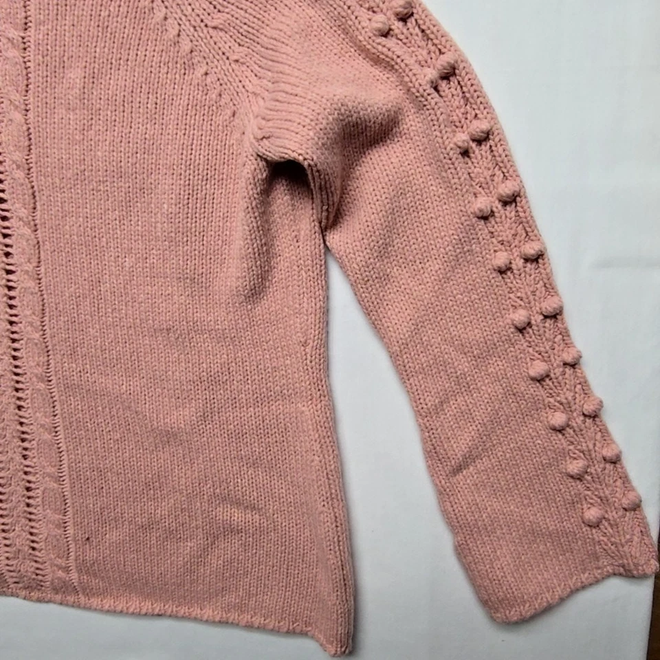 Suéter rosa tejido a mano Westbound vintage XL para mujer mezcla de lana acrílica años 90 Foto 3 de 4