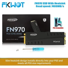 Fikwot M.2 NVMe SSD 1TB 2TB 4TB PCIe 4.0 PS5 SSD Hard Drive With Heatsink LOT