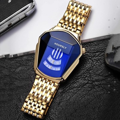Men s Waterproof Quartz Watch Motorcycle Style Trend Wristwatch