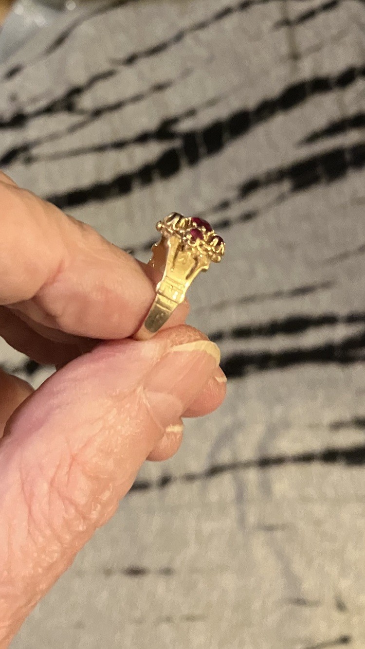 Antique Gold Ruby Ring - Size 4 - image 16