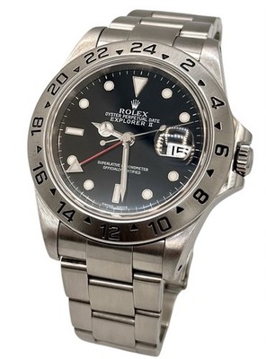 ROLEX EXPLORER II 16570 40mm Oyster GMT Automatic S/Steel Black Dial Watch BOX&