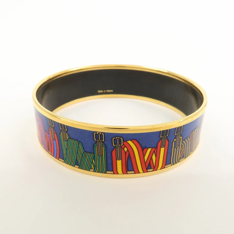 Brazalete Brazalete HERMES Email GM Azul Multicolor Auténtico Usado Envío Gratis Foto 2 de 4