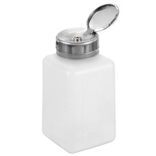 Solvent Alcohol Dispenser 200ml Push Down Nail Polish Remover Bottle White