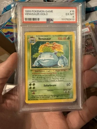 1999 PSA 6 Venusaur #15 Holo Rare WOTC Pokemon Game Base Set Unlimited