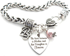 Mother Daughter Bracelet Gift for Mom Love Forever Family Jewelry