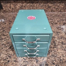 Vintage WARDS MASTER QUALITY Metal 4 Drawer Small Parts Cabinet – Green Awesome 